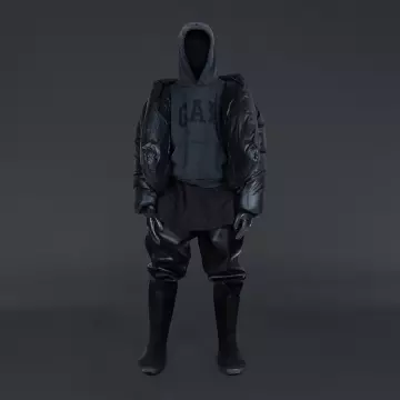 Yeezy Gap x Balenciaga Dove Hoodie of Kanye West on his Instagram account @kanyewest