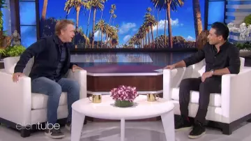 Veja V-12 Vegan Suede-Trimmed B-Mesh Sneakers worn by Greg Kinnear as seen in The Ellen DeGeneres Show on February 28, 2022