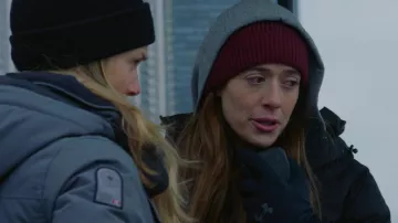 Burgundy Beanie worn by Kim Burgess (Marina Squerciati) as seen in Chicago P.D. TV series wardrobe (S09E15)