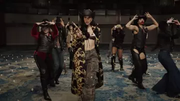 The Attico Denim Camo Cargo Pants worn by Dua Lipa in her Love Again Official Music Video