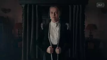 Velvet Long Jacket worn by Diana Bishop (Teresa Palmer) in A Discovery of Witches TV show wardrobe (Season 3 Episode 7)