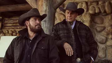 Plaid Checkered Flannel Jacket worn by John Dutton (Kevin Costner) in Yellowstone TV series outfits