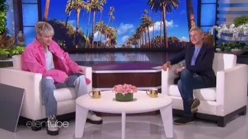 Dr Martens Jadon White Boots worn by Machine Gun Kelly in The Ellen DeGeneres Show on March 8, 2022