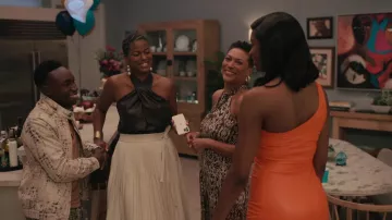 3.1 Phillip Lim Brown Halter Tank Top worn by Vivian Banks (Cassandra Freeman) as seen in Bel-Air (S01E08)