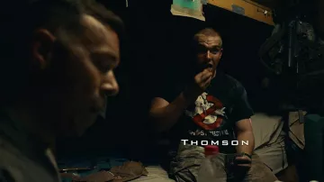 Ghostbusters Tee in black worn by PFC Kevin Thomson (Bobby Lockwood) as seen in The Outpost movie