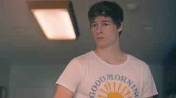 Good Morning T-shirt worn by Mark (Kyle Allen) in The Map of Tiny Perfect Things movie wardrobe