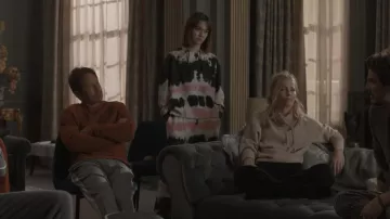 Topshop tie dye hoodie and joggers set in pink and black worn by Krystal Kris (Iris Apatow) in The Bubble movie wardrobe