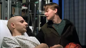 Le blouson zippé marron de Jim Carroll (Leonardo DiCaprio) dans le film The Basketball Diaries