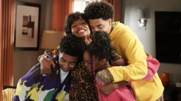 Superdry Energy Paradise Cardigan worn by Jack Johnson (Miles Brown) as seen in black-ish TV show outfits (Season 8 Episode 11)