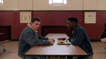 Sherpa Denim Trucker Jacket worn by Brad Lewis (Richard Ellis) as seen in I Am Not Okay with This TV series wardrobe (Season 1 Episode 6)