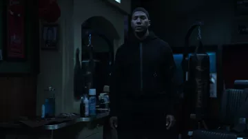 Marcelo Burlon County of Milan Black Hoodie worn by Diamond (Isaac Keys) as seen in Power Book IV: Force TV show outfits (Season 1 Episode 1)
