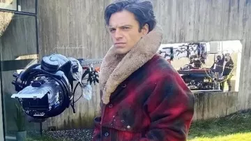 Wool Shearling Lined Coat worn by Steve (Sebastian Stan) on Fresh movie set