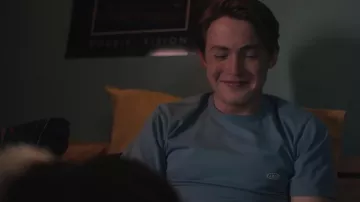 Vans Blue T-shirt worn by Nick Nelson (Kit Connor) as seen in Heartstopper TV series wardrobe (Season 1)