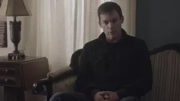 Zip sweater worn by Dexter Morgan (Michael C. Hall) in Dexter: New Blood TV show wardrobe (Season 9)