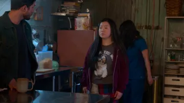 'DOG' I Shih Tzu Not t-shirt in grey worn by Alice Kwan (Sherry Cola) in Good Trouble TV series outfits (Season 4 Episode 7)