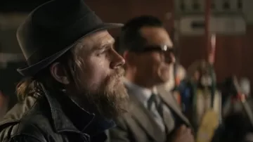 Trilby Hat worn by Charlie Waldo (Charlie Hunnam) as seen in Last Looks movie outfits