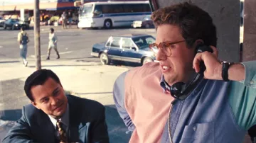 Pastel color block shirt worn by Donnie Azoff (Jonah Hill) as seen in The Wolf of Wall Street movie wardrobe