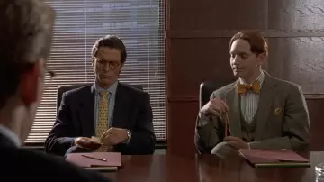 Yellow Patterned Tie worn by Patrick Bateman (Christian Bale) as seen in American Psycho