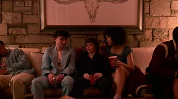 Blue suit jacket worn by Stanley Barber (Wyatt Oleff) as seen in I Am Not Okay with This TV series wardrobe (Season 1 Episode 3)