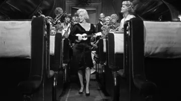 Satin Black Dress worn by Sugar Kane Kowalczyk (Marilyn Monroe) in Some Like It Hot movie