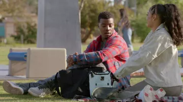 IceCream Big Melt Colorblock Plaid Flannel Button-Up Shirt worn by Spencer James (Daniel Ezra) as seen in All American (S04E17)