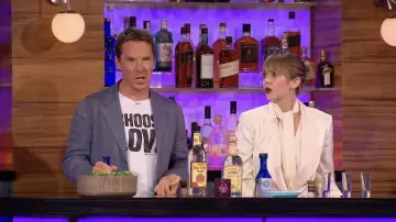 Choose Love white t-shirt worn by Benedict Cumberbatch in The Late Late Show with James Corden on May 5, 2022