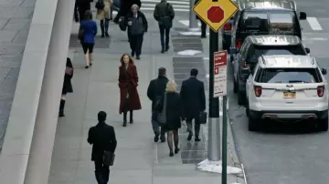 3.1 Phillip Lim Tailored Belted Coat in burgundy worn by Grace Fraser (Nicole Kidman) as seen in The Undoing TV series (S01E03)