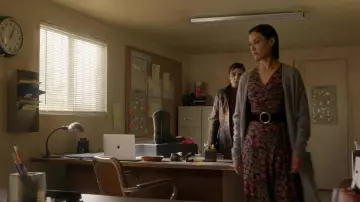Ralph Lauren floral Ruffle Trim wrap dress worn by Ren Bhullar (Janina Gavankar) as seen in Big Sky Tv show outfits (Season 2 Episode 16)
