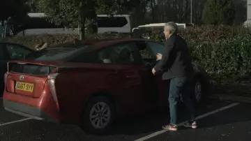 Adidas sneakers in red worn by Paul (Martin Freeman) as seen in Breeders TV show wardrobe (Season 3 Episode 1)