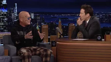 Kidsuper Studios Super Cotton Sweatshirt Hoodie In Black worn by Howie Mandel in The Tonight Show Starring Jimmy Fallon