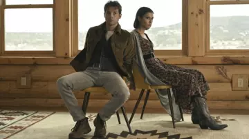 Ralph Lauren floral Ruffle Trim wrap dress worn by Ren Bhullar (Janina Gavankar) as seen in Big Sky TV series outfits (S02E17)