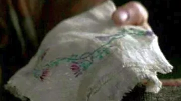 Embroidered handkerchief of William Wallace (mel Gibson) in Braveheart movie