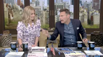 Isabel Marant Albisd floral-print midi dress worn by Kelly Ripa as seen in LIVE with Kelly and Ryan