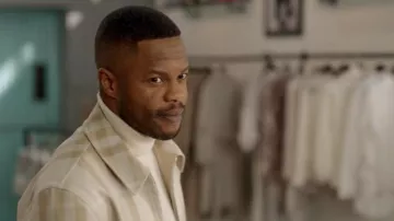 Burberry reversible checked Harrington jacket worn by Jeff Colby (Sam Adegoke) as seen in Dynasty TV show wardrobe (Season 5 Episode 13)