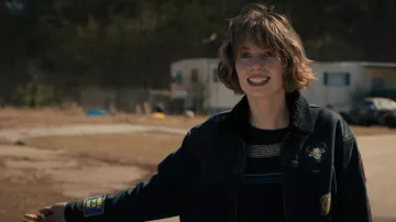 Wrangler Denim Sherpa Jacket worn by Robin Buckley (Maya Hawke) as seen in Stranger Things (S04E03)