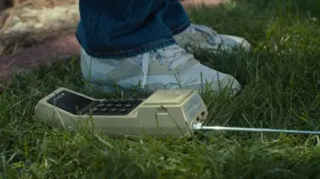 Reebok Classic Nylon sneakers in white and gray sneakers worn by Joyce Byers (Winona Ryder) as seen in Stranger Things TV show (Season 4 Episode 1)