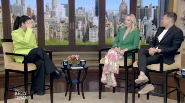 Rachel Comey Ronan Pantalon imprimé porté par Ali Wentworth vu en DIRECT avec Kelly et Ryan
