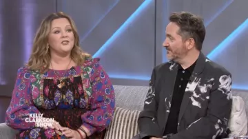 Anthropologie Printed Maxi Dress worn by Melissa McCarthy in The Kelly Clarkson Show on June 14, 2022