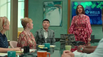 Zimmermann Concert Spliced Floral-Print Silk Midi Dress worn by Molly Novak (Maya Rudolph) as seen in Loot (S01E01)