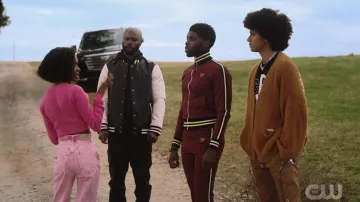 Saint Ramon Mustang Fever cardigan worn by Lino (Donovin Miller) in Tom Swift (S01E04)