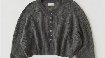 The grey Urban Outfitters button top worn by Michelle Jones (Zendaya) in the movie Spider-Man: No Way Home