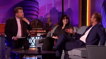 Blue suit worn by David Harbour in The Late Late Show with James Corden