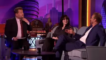 Blue suit worn by David Harbour in The Late Late Show with James Corden