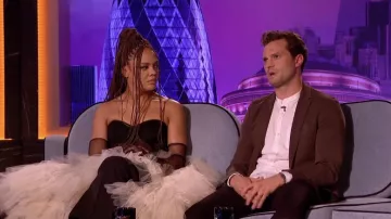 Grandad-Collar White Shirt worn by Jamie Dornan as seen in The Late Late Show with James Corden