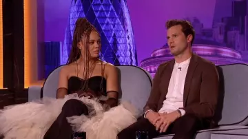 Grandad-Collar White Shirt worn by Jamie Dornan as seen in The Late Late Show with James Corden