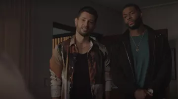 Emporio Armani Graphic-print Long-sleeved Shirt worn by Sam Jones (Rafael de la Fuente) as seen in Dynasty (S05E02)