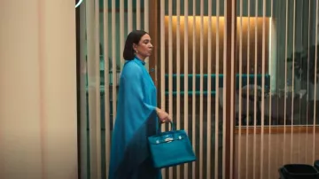 Taller Marmo Mrs. Ross Fringed Crepe De Chine And Satin Kaftan worn by Molly Novak (Maya Rudolph) as seen in Loot (S01E01)