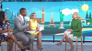 Lela Rose Lace Trim Fit & Flare Sweater Dress worn by Misty Belles as seen in Today on 5 July 2022