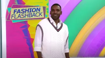 Abercrombie & Fitch Cable Knit Tennis Vest porté par Justin comme vu dans Today on 05 July 2022