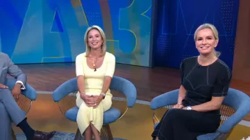 Alice McCall Hachi Midi Dress worn by Jennifer Ashton as seen in Good Morning America Weekend on 06 July 2022